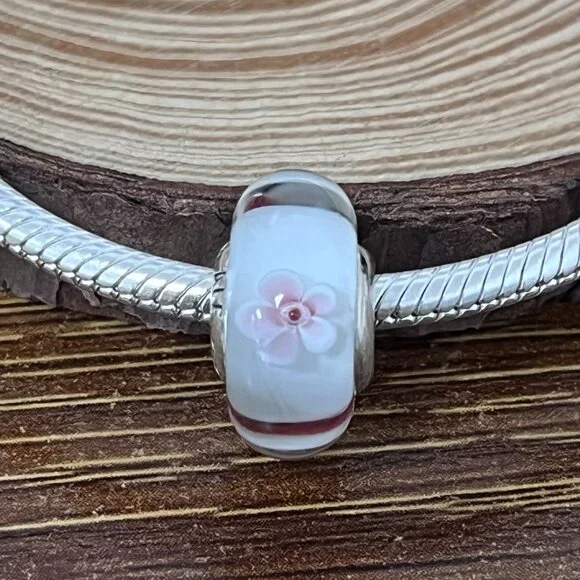 Pandora Jewelry Pandora Charm Pink Cherry Blossom Murano Glass